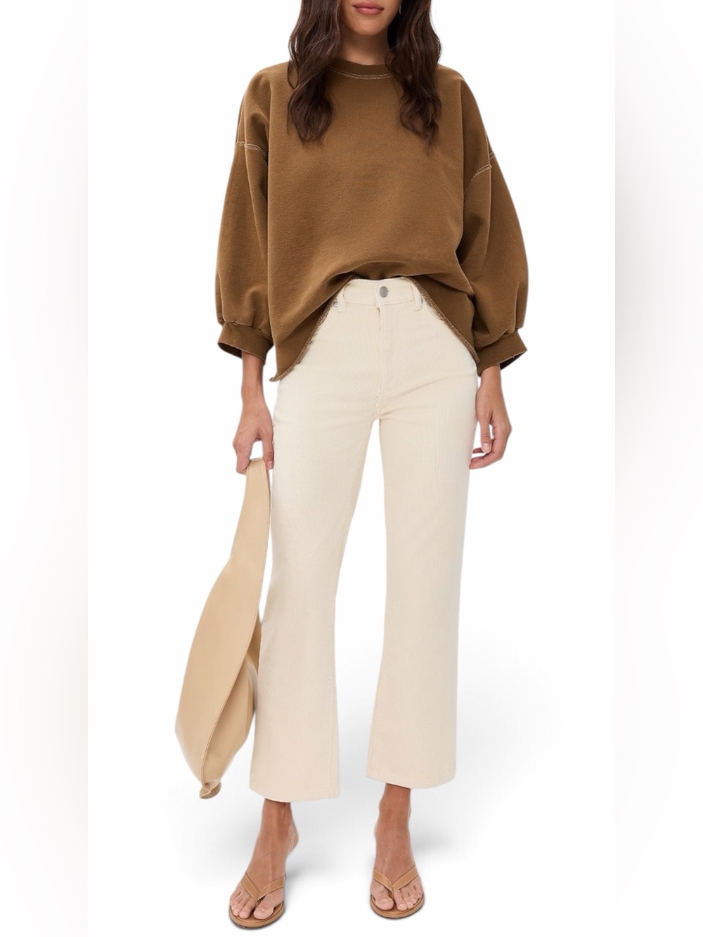 NWT – DL1961 – Patti Straight High-Rise Ankle Corduroy Jeans – Manilla – Sz. 26